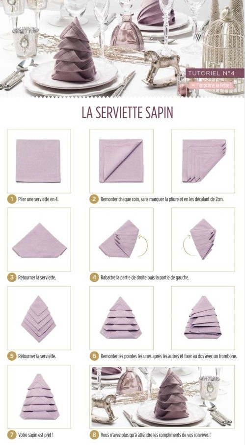 comment plier une serviette en sapin de noel voici les différentes étapes pour vos tables de fetes